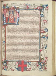 Henry VII depicted within the initial H, Title page from Cartae Antiquae